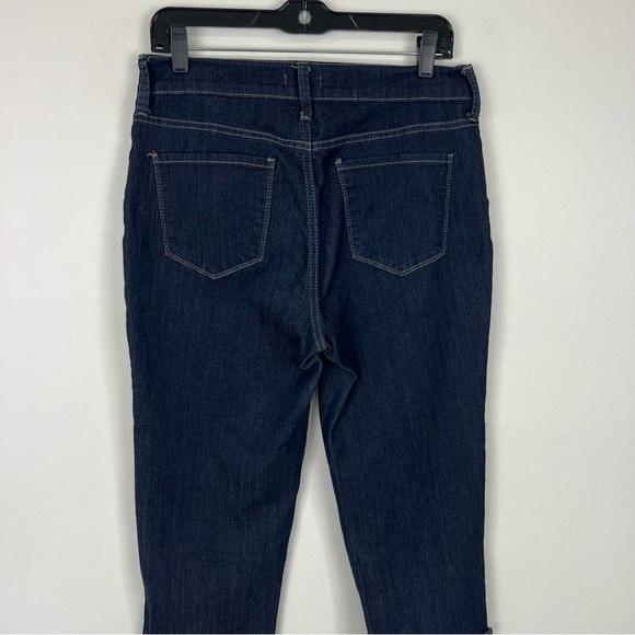 NYDJ Lift Tuck Technology Crop Jeans Size 6 Dark Wash - Picture 10 of 11